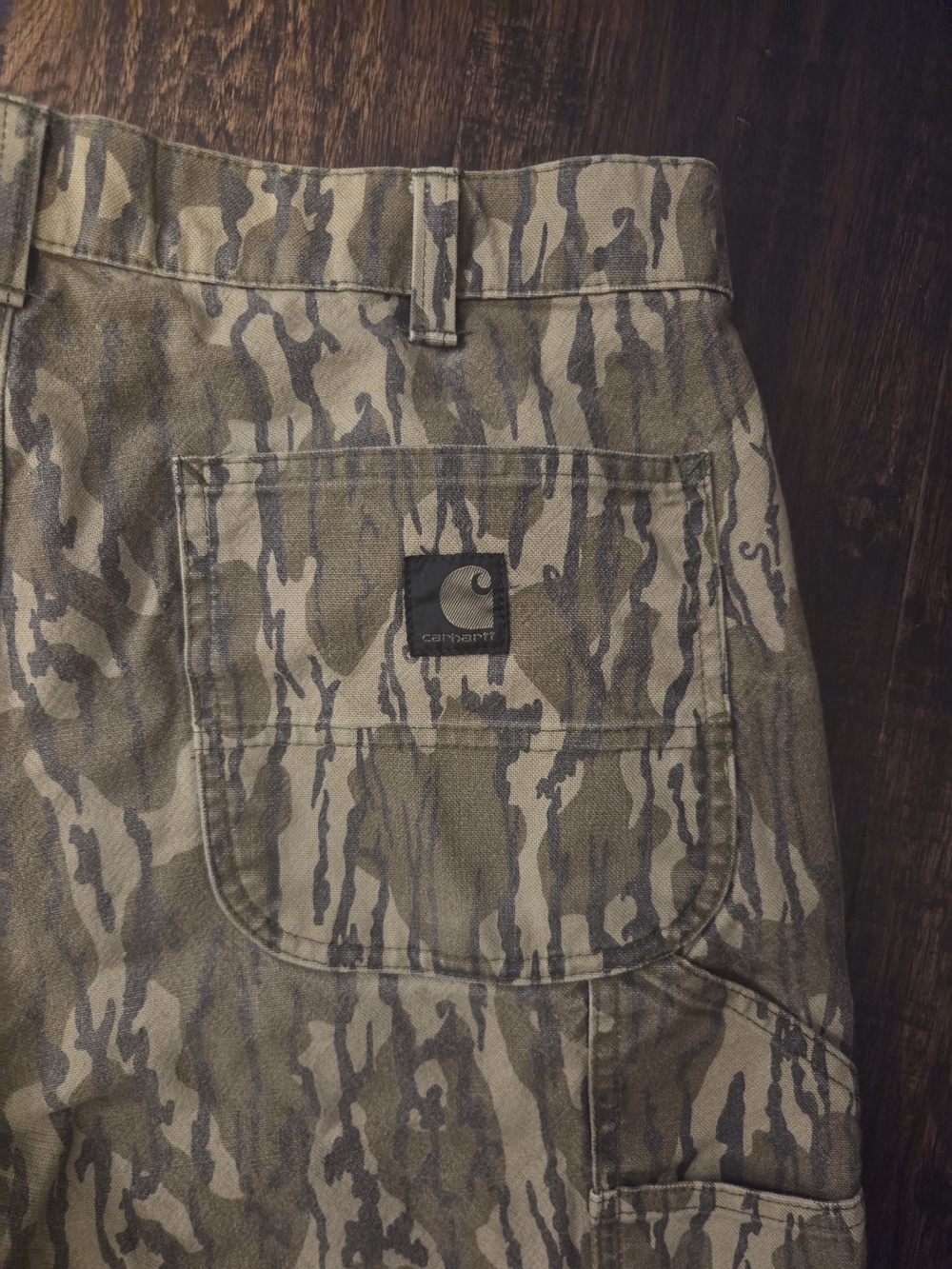 Carhartt Relaxed Fit Mossy Oak Bottomland Camo Carpenter Pants Mens Size 34x34 - Picture 2 of 7